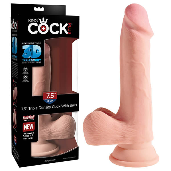 King Cock Plus 7.5'' Triple Density Cock with Balls - ClubX